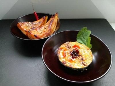 Hokaido Kürbis mit Miso aus dem Ofen