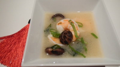 Miso Suppe mit Meeresfrüchten