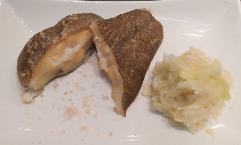 Rosmarin geräucherter Heilbutt 