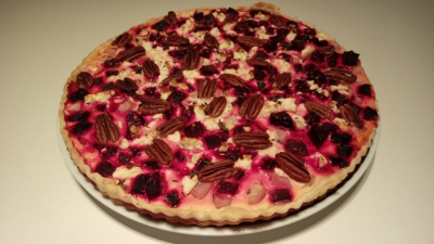 Rote Beete-Birnen-Tarte