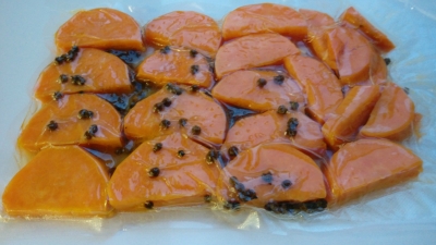 Sous Vide Süßkartoffel mit Szechuan-Pfeffer